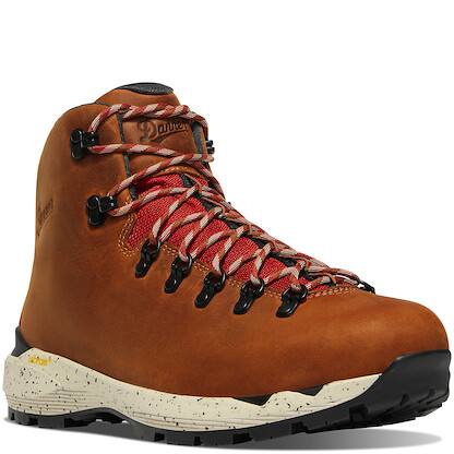 Danner Men's 4.5" Mountain 600 Hiking Boot Mocha Brown/Rhodo Red - 62710
