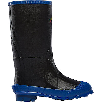LaCrosse Kid's 9" Lil' Grange Waterproof Rubber Boot Black/Blue - 631201