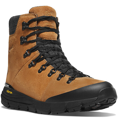 Danner Men's 7" Arctic 600 Side-Zip 200G Hiking Boot Bone Brown/Jet Black - 67349
