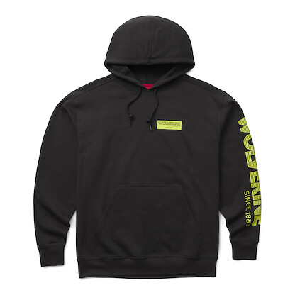 Wolverine Men's Novelty Black/Highlighter Hoody BK GRPH - W1214070-001