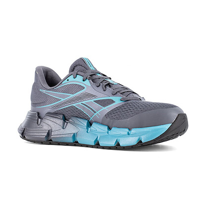 Reebok Work Women's FloatZig 2 Work Dark Gray and Blue Composite Toe Shoe