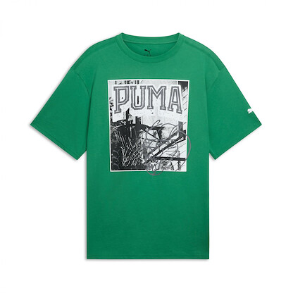 PUMA Men's Basketball Graphic T-Shirt Archive Green - 63174202