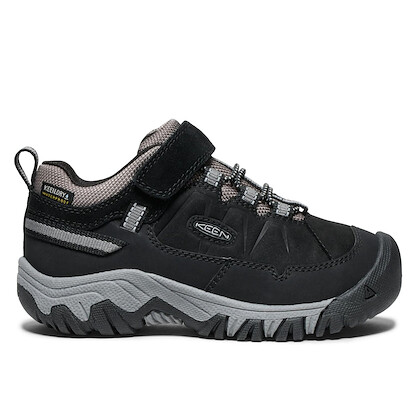 KEEN Unisex Little Kid's Targhee IV Low Waterproof Hiking Shoe Black/Steel Grey - 1029615