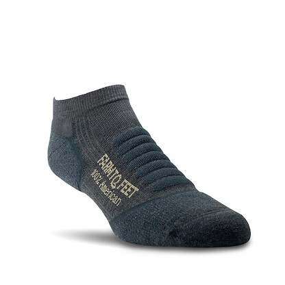 Farm to Feet Unisex American Trail Damascus Light Targeted Cushion Low Cut Hiking Socks Shadow - 9794-030