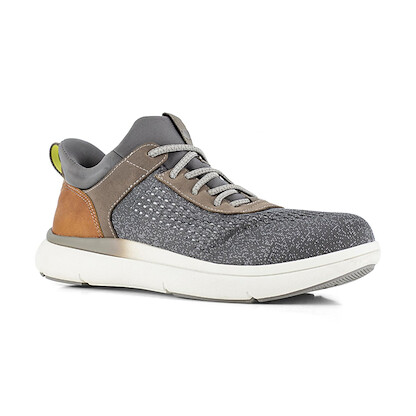 FLORSHEIM WORK Men's Fleet Work Composite Toe Athletic Work Shoe Gray/Brown - FS2780