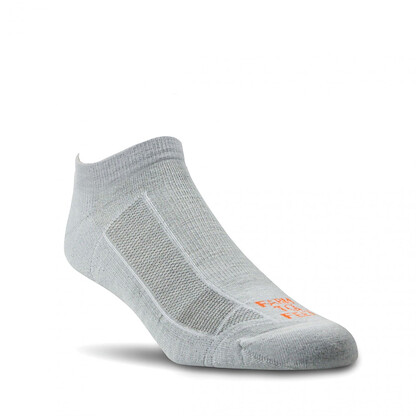 Farm to Feet Unisex Greensboro Light Cushion Low Cut Outdoor Trail Socks Silver/Red Orange - 8563-758