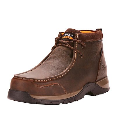 ARIAT WORK Men's 4" Edge LTE Moc Composite Toe Waterproof Work Boot Dark Brown - 10073359 (10024956)