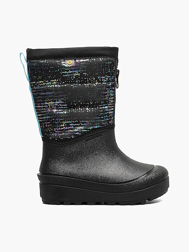 BOGS Unisex Kids' Snow Shell Zip-Metallic Stripes Boot Black Multi - 73287-009