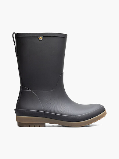 BOGS Women's Amanda Plush II Mid Rain Boot Black - 73530-001