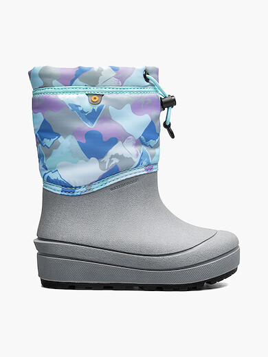 BOGS Unisex Kids' Snow Shell Mountains Light Gray Multi - 73555-066