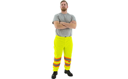 Majestic Unisex High Visibility Pants with DOT Striping Hi Viz Yellow - 75-2501