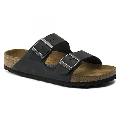 BIRKENSTOCK Unisex Arizona Soft Footbed Black Oiled Leather (regular width) - 0752481