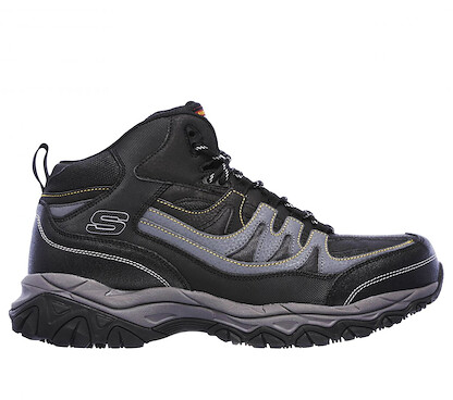 Skechers Men's Relaxed Fit: Holdredge - Rebem Steel Toe EH Work Boot Black/Charcoal - 77108-BKCC
