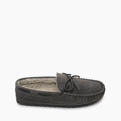 Minnetonka Men's Casey Slipper Charcoal - 4150-CHR