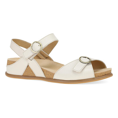 Dansko Women's Candace Sandal Ivory Full Grain Leather - 7801610300