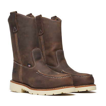 Thorogood Men's 11" American Heritage Steel Toe Wellington Work Boot Brown Crazy Horse - 804-3311