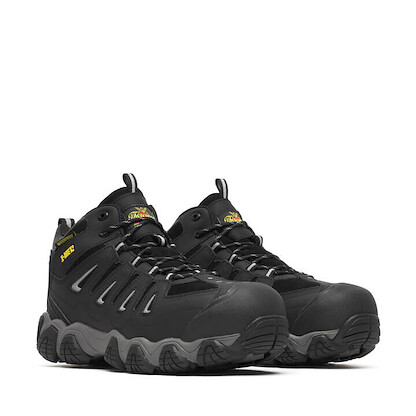 Thorogood Men's Crosstrex Composite Toe I-MET2 Internal Metatarsal Guard Waterproof Hiker Work Boot Black - 804-6490