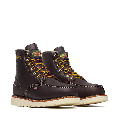 Thorogood Men's 6" 1957 Series Soft Toe MAXwear Wedge Waterproof Work Boot Briar Pitstop Leather - 814-3600