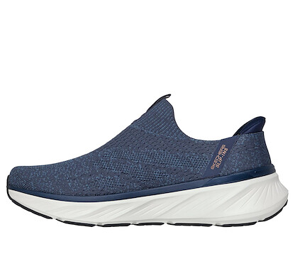Skechers Men's Edgeride Commissioner Hands Free Slip-in Sneaker, Navy/Orange, 14 X-Wide