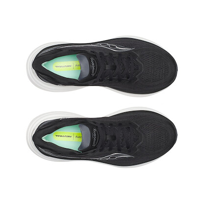 Saucony Women's Triumph 24 Sneaker, Black/Silver, 10