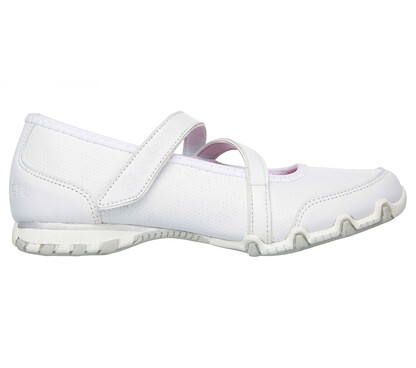 Skechers Girls' Biker II - Campus Craze Maryjane White - 82221L-WHT
