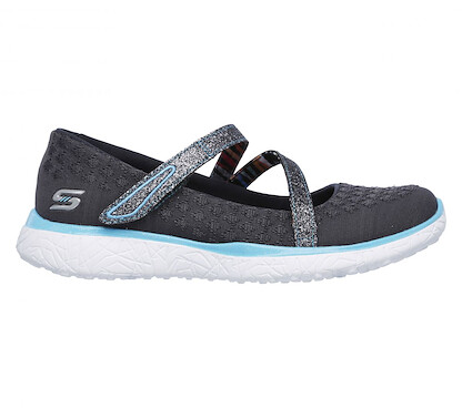 Skechers Girls' Micorburst One Up Shoes Charcoal/Blue - 86914L/CCBL