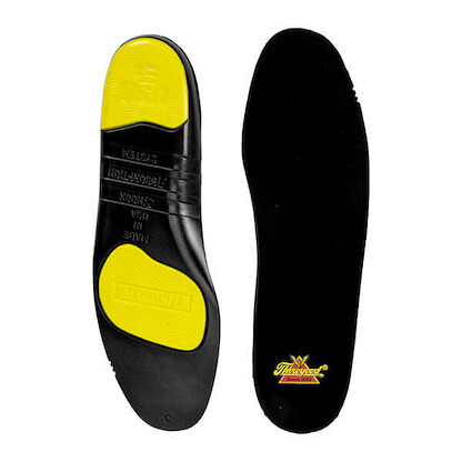 Thorogood Men's Ultimate Shock Absorption Footbeds Replacement Insoles Black (1 pair) - 889-6007