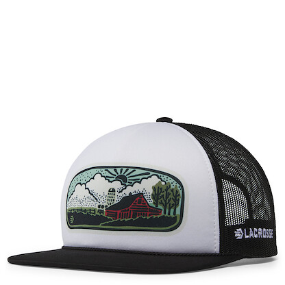 LaCrosse Farm Scene Foamie Trucker Cap Black/White - 918629