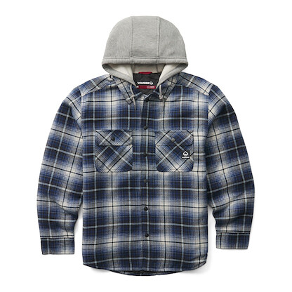 Wolverine Men's Overman Flannel New Royal Hooded Shirtjack - W1214030-419