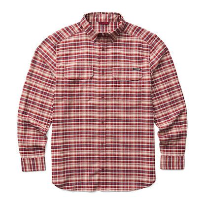 Wolverine Men's Stretch Flannel Windward Blue Long Sleeve Shirt - W1213970-441