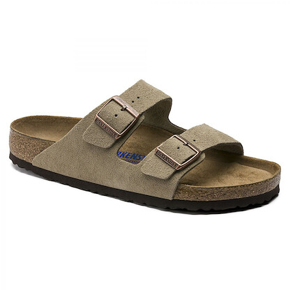 BIRKENSTOCK Unisex Arizona Soft Footbed Taupe Suede (narrow width) - 0951303