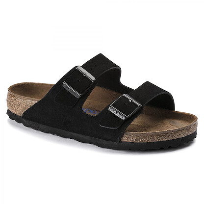 BIRKENSTOCK Unisex Arizona Soft Footbed Black Suede (narrow width) - 0951323