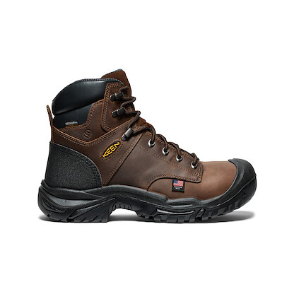 KEEN Utility Men's 6" Mt Vernon II Steel Toe Waterproof Work Boot Dark Earth/Black - 1030853