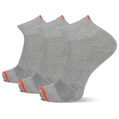 Merrell Unisex Cushioned Cotton Quarter Socks Gray Heather (3 pairs) - MEA33565Q3B2001-GRAYH