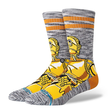 Stance Unisex C3P0 Crew Socks Gold - A556A25C3P-GLD