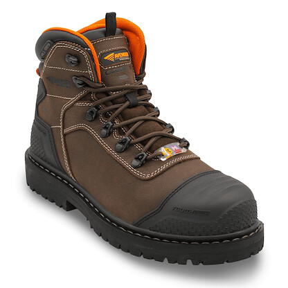 Avenger Men's Hammer Max 6" Brown Carbon Toe Met Guard Work Boot - A7382
