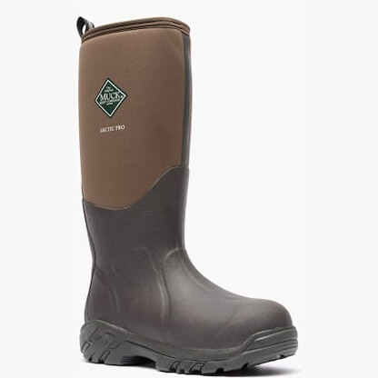 Muck Boot Company Men's Arctic Pro Soft Toe Waterproof Insulated Work Boot Bark - ACP998K