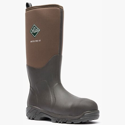 Muck Boot Men's Arctic Pro S/T Knee High Boot, Brown Steel Toe, 12
