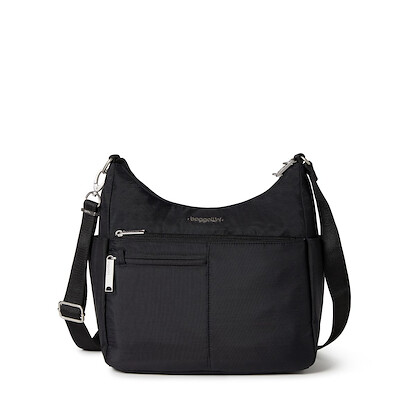 Baggallini Securtex Anti-Theft Free Time Crossbody Bag Black - AFT464-B0001