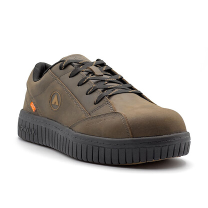 AIRWALK SAFETY Women's Camino Met Composite Toe Internal Metatarsal Guard Work Shoe Dark Coffee/Black - AW5050