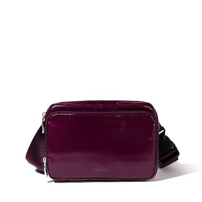 Baggallini Modern Belt Bag Mulberry Gloss Ripstop - BEB898-B1083