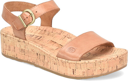 Born Women's Sari Sandal Cuoio Fuil Grain Leather Brown - BR0035506