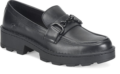 Born Women's Carrera Buckle Loafer Black Full Grain Leather - BR0075403
