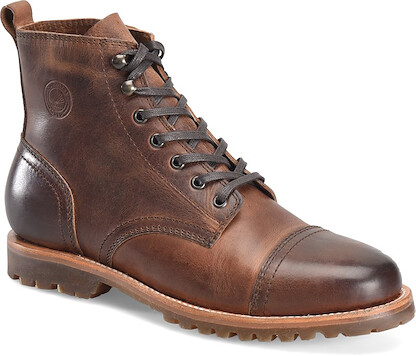 CAROLINA Men's Gold Cap Toe Boot Dark Brown - CA2401