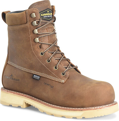 Carolina Men's 8"Carbon Composite Toe Waterproof Work Boot Dark Tan