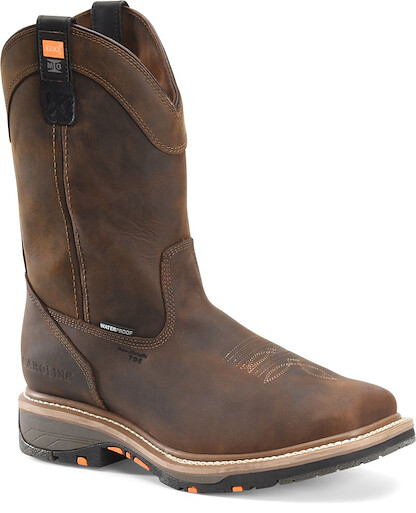 CAROLINA Men's 44" Actuator Composite Toe Internal Metatarsal Guard Waterproof Work Boot Dark Brown - CA8537