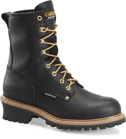 CAROLINA Men's 8" Elm Steel Toe Waterproof Logger Work Boot Black - CA9823