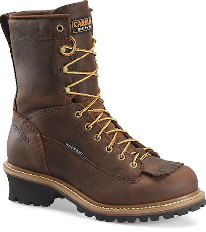 CAROLINA Men's 8" Spruce Soft Toe Waterproof Logger Work Boot Dark Brown - CA8824
