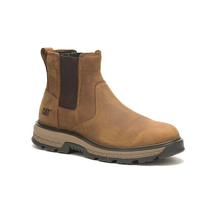 CATERPILLAR WORK Men's 6" Exposition Chelsa Soft Toe EH Work Boot Pyramid - P51060