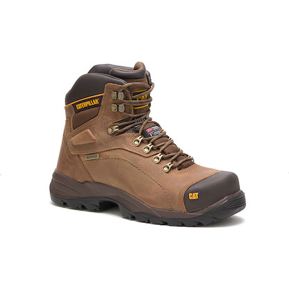 CATERPILLAR WORK Men's Diagnostic Hi Waterproof Thinsulate™ Steel Toe Work Boot Dark Beige - P89940